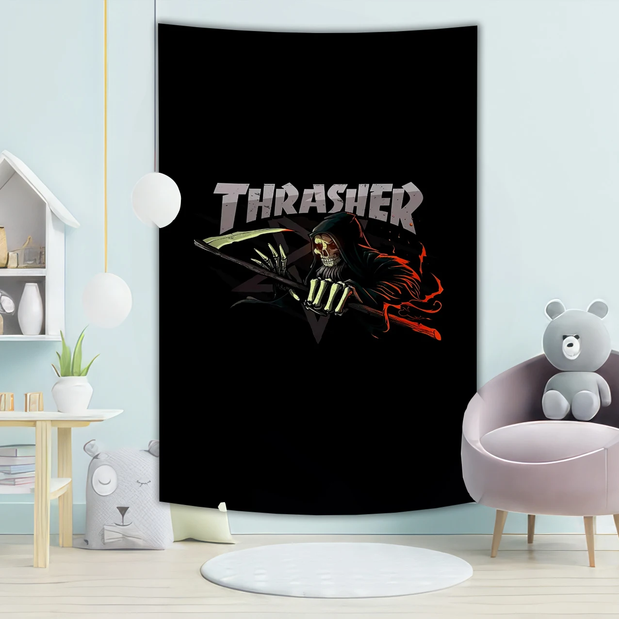 90x150 см Thrasher гобелен полиэстер с принтом скейт-баннер для декора богемный декор