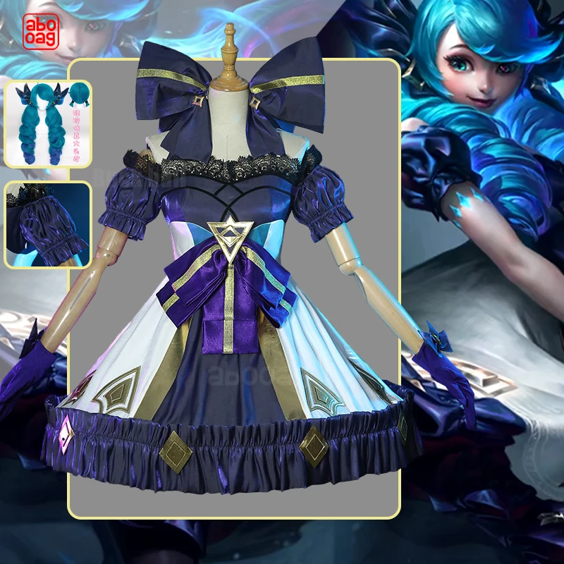 

Lol Cosplay Game Gwen Cosplay Costume Gothic Dress Lolita Costume And Cosplay Wig Sexy Woman Uniform Halloween Loli Daily Dress