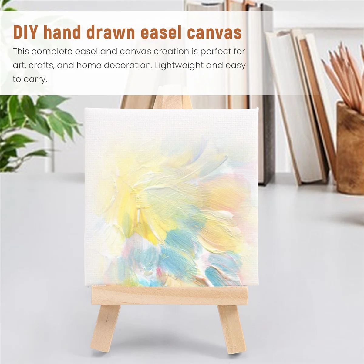 Мини-холст Artists 3 x дюйма и 5-дюймовый мини-мольберт Набор для рисования