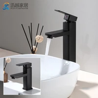 black stainless steel above counter basin faucet sink european antique bathroom washbasin hot cold single hole round handle