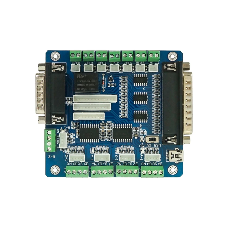 LY 5-осевая USB-плата для фрезерного станка с ЧПУ, контроллер драйвера с одним шаговым двигателем