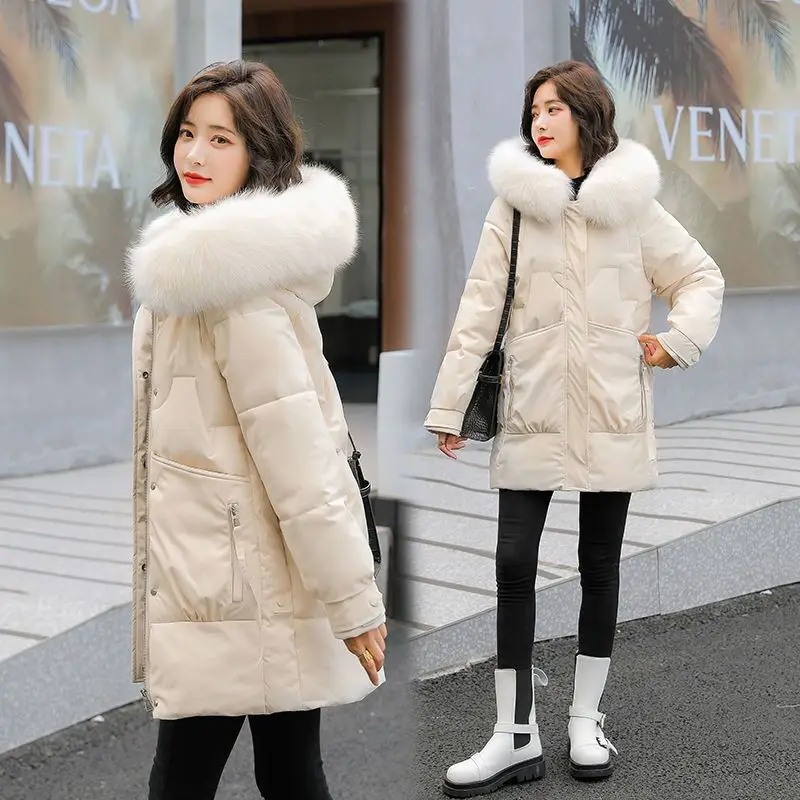 

Winter Jacket Women Casaco Feminino SW2615 Hooded Fashion Warm Wadded Coat Students Big Pockets Clothing S-2XL SWREDMI