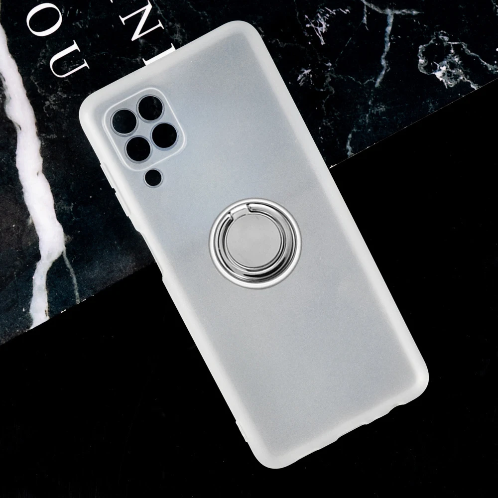 

Для Samsung Galaxy M32 Global, задний кольцевой держатель, кронштейн, чехол для телефона, мягкий силиконовый чехол из ТПУ на искусственную кожу