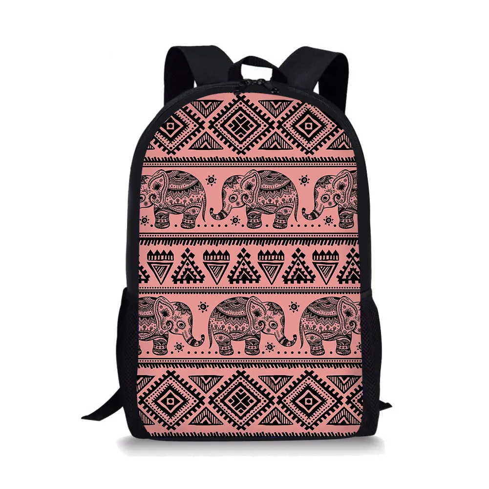 Elephant Element Printing Pattern School Backpacks Personalized Kids Daypack New Design Rucksack for Teenager