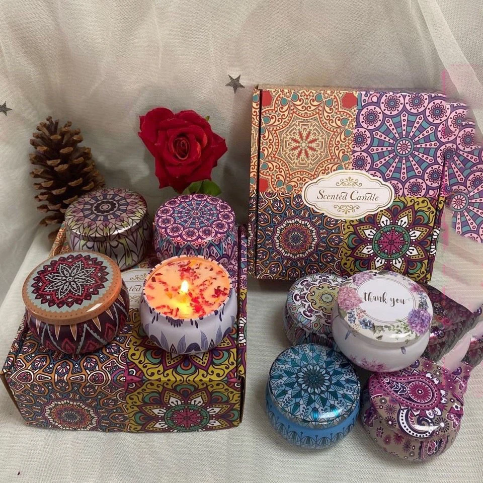 Ароматерапевтические свечи сушеный цветок ароматизированный соевый воск