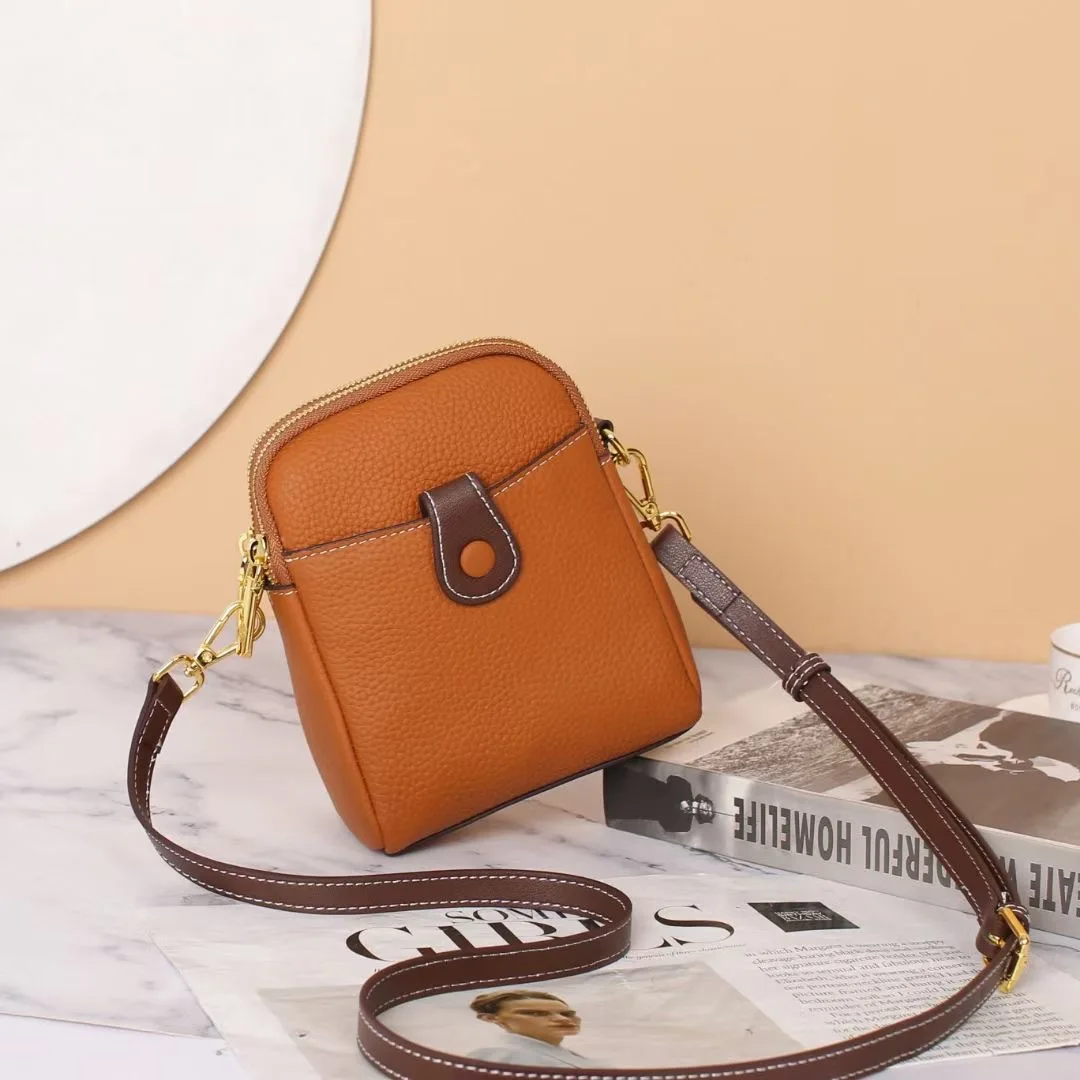 

Ladies Small Shoulder Bag Genuine Cow Leather Cowhide Crossbody Bags Phone Purse for Women