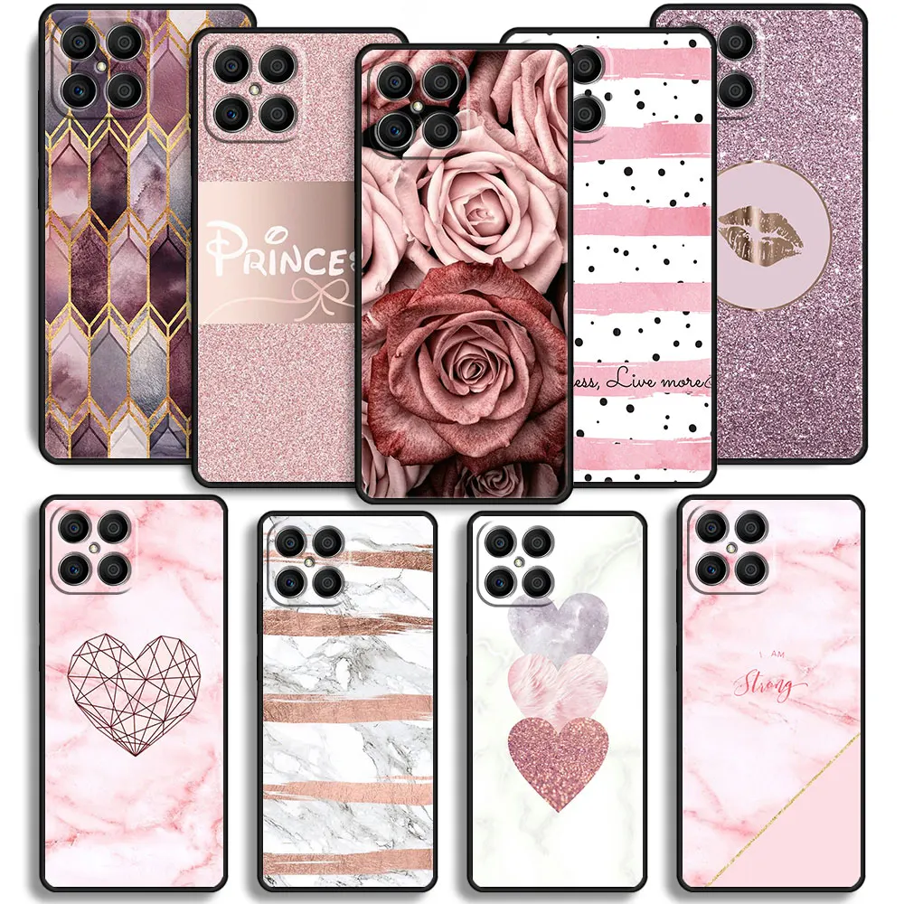 Чехол Coque для Honor X8 20i 30i 60 Pro Play 9A x7 X9 50 Lite 5G 9X Play6T 8X 9 черный защитный чехол с рисунком
