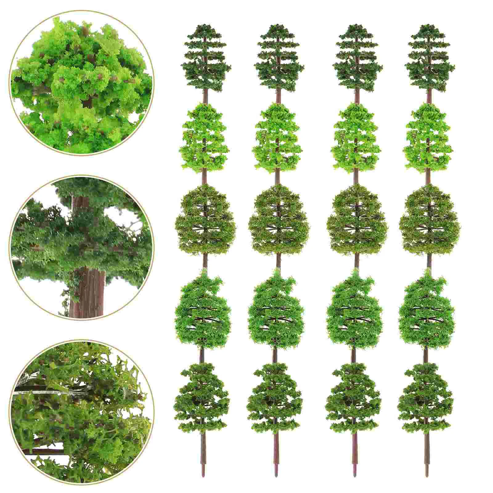 

30 шт. микро-ландшафтное искусственное дерево, настольные статуэтки, искусственное украшение для сада, пластиковые железнодорожные деревья