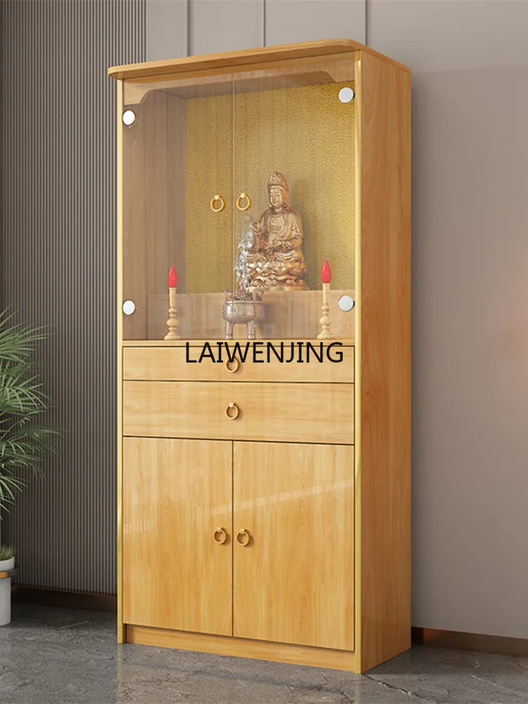 Новый китайский шкаф из цельной древесины SGF домашний gongtai Бог удачи bodhisattva