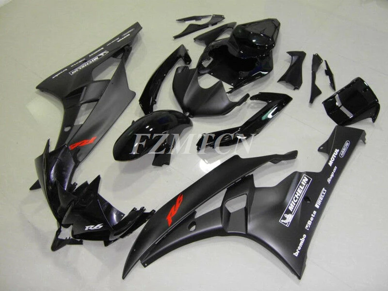 

New Fairing Kit Fit For Yamaha YZF-R6 2006 2007 YZFR6 06 07 Fairings Set High Quality ABS Plastic Body Custom Free Black