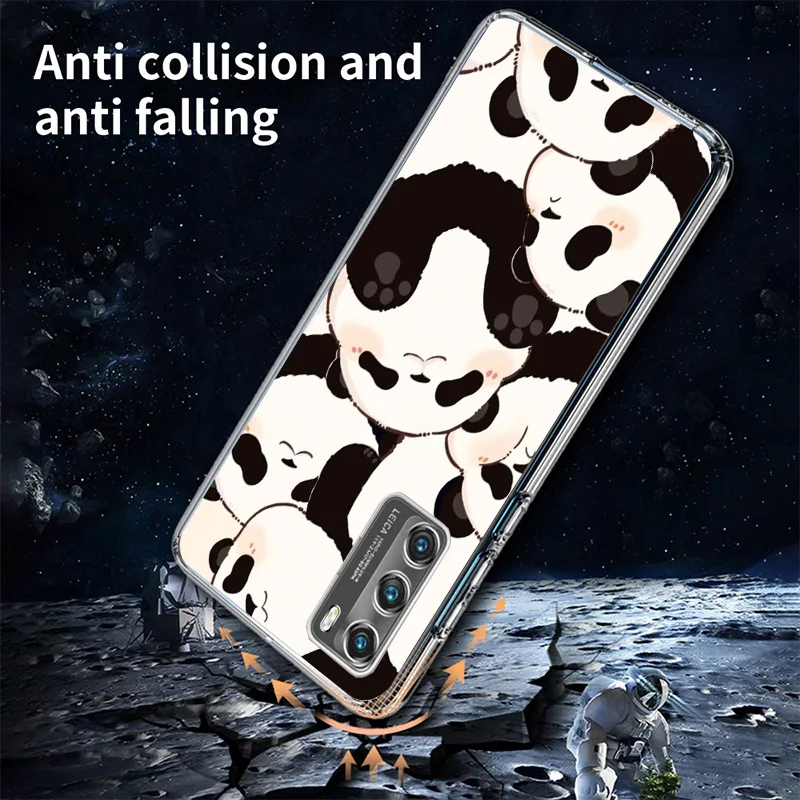 Чехол для телефона с милым медведем панды Huawei P40 P30 P20 P10 Lite Mate 20 10 Pro P Smart Z Y5 Y6 Y7 Y9