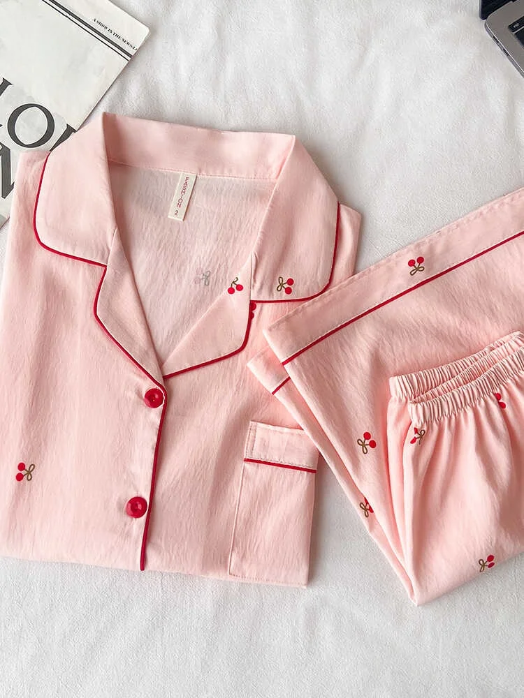 Милые милые пижамы с короткими рукавами женские летние 2024 Новое поступление