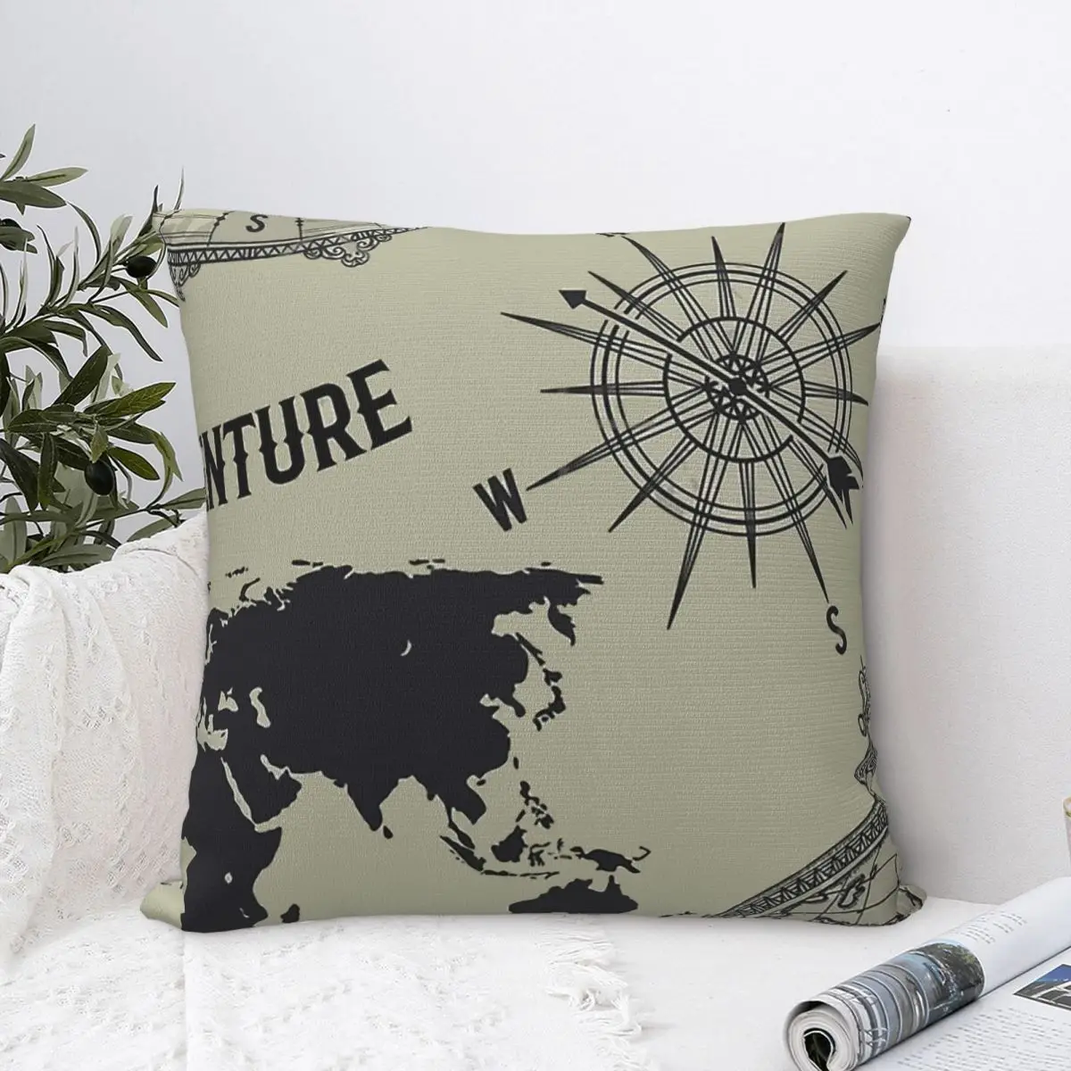 

Бесшовный рисунок, винтажный глобус, компас, Карта мира, ветер, роза, койлины, декоративная подушка, подушка, стул с принтом