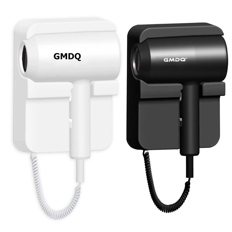 

GMDQ Hot&Cold Wind Blow Hair Dryer Electric Wall Mount Bathroom Hotel Negative Ion Blower With USB Bracket