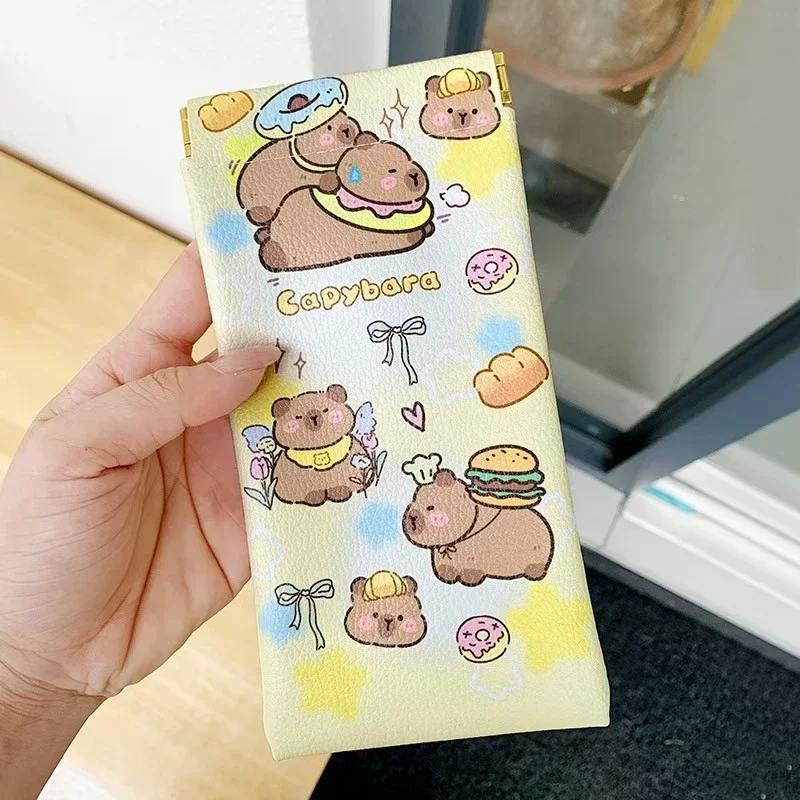 Новая сумка для очков из искусственной кожи с рисунком капибары автоматические