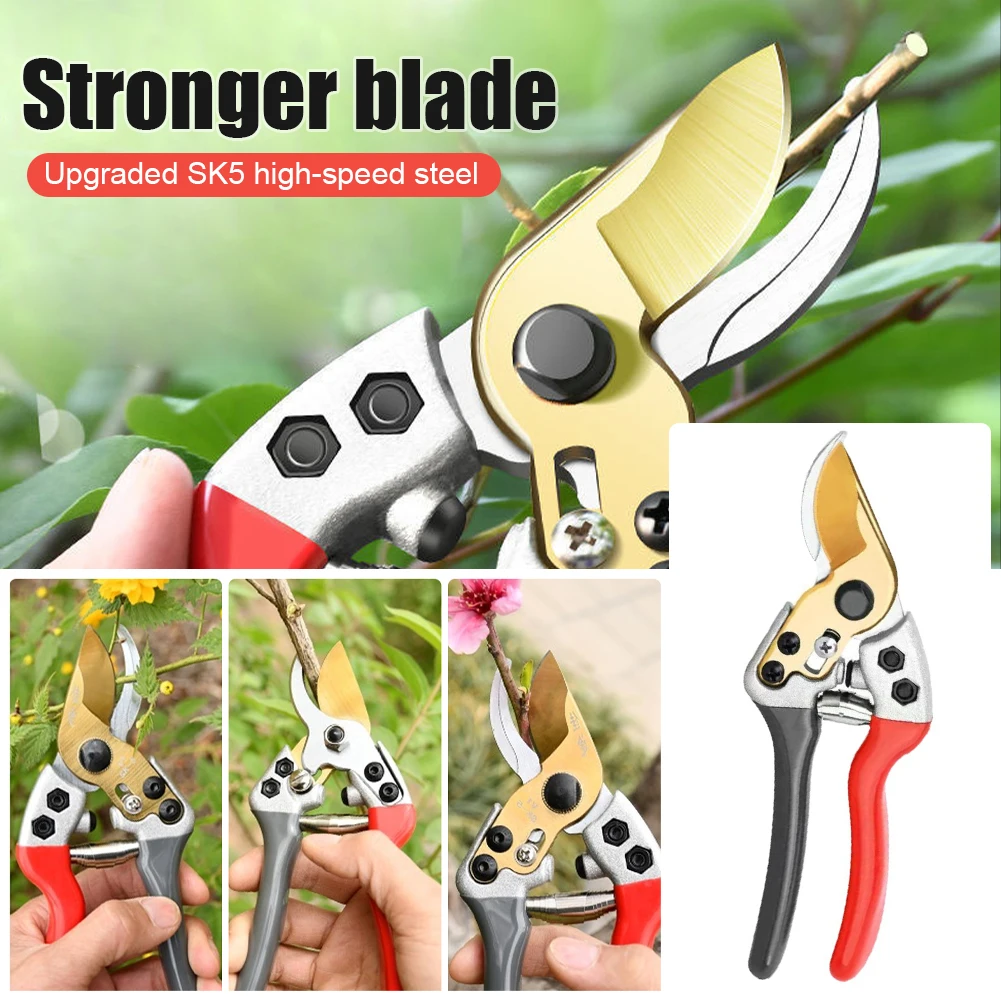 Garden Pruning Shears SK5 Steel Blade 45mm Orchard Plant Branch Trim Scissors Garden Flower Plant Bonsai Herb Cutting Tool