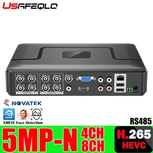 H.265 8CH/4CH 5M-N HVR безопасность жесткий диск CCTV гибридный видеорегистратор P2P поддержка AHD/TVI/CVI/CVBS/IP камеры ONVIF NVR