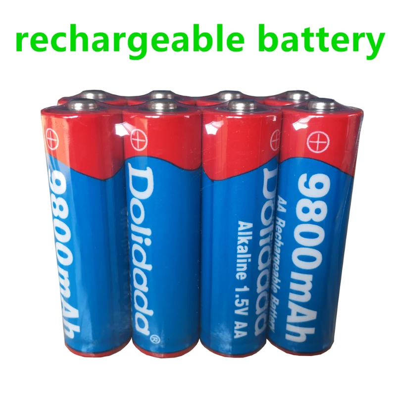 

New Brand AA 9800mAh Rechargeable Battery 1.5V New Alkaline Rechargeable Batery ForElectronic Products Free Shipping