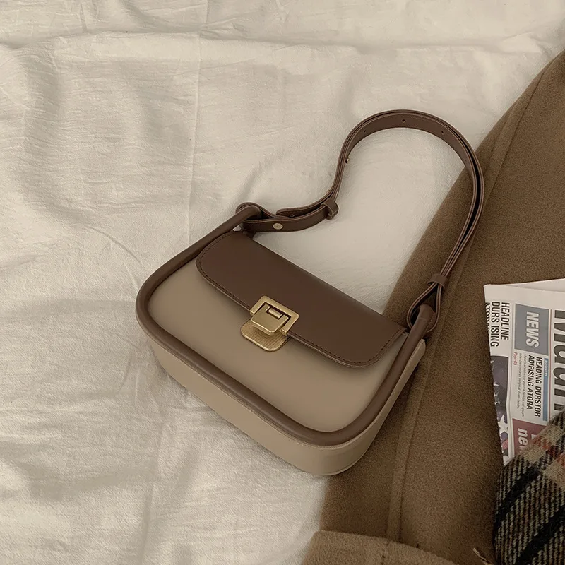 

Зимняя женская сумка, новинка 2021, модная контрастная сумка через плечо, универсальная сумка-мессенджер Ins, маленькая квадратная сумка на одно плечо, сумка-мессенджер