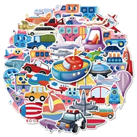 50 pcs cartoon aviation series stickers stationery box primary school boys kindergarten cute children graffiti stickers