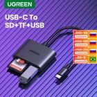 Кардридер UGREEN с USB C на USB, устройство для чтения карт SD и Micro SD для iPad, аксессуары для ноутбуков, адаптер для карт памяти, устройство для чтения SD-карт