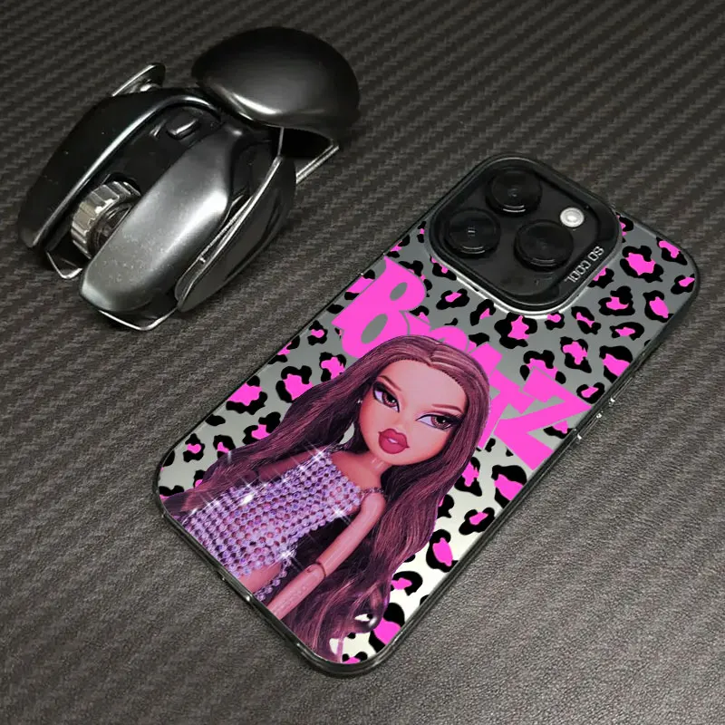Фото Милый розовый чехол для телефона с изображением кукол Bratz для Samsung Galaxy S26 S25 S24 S23 S22 S21 S20 Note20 FE Ultra Edge Plus 4G 5G, матовый чехол №3