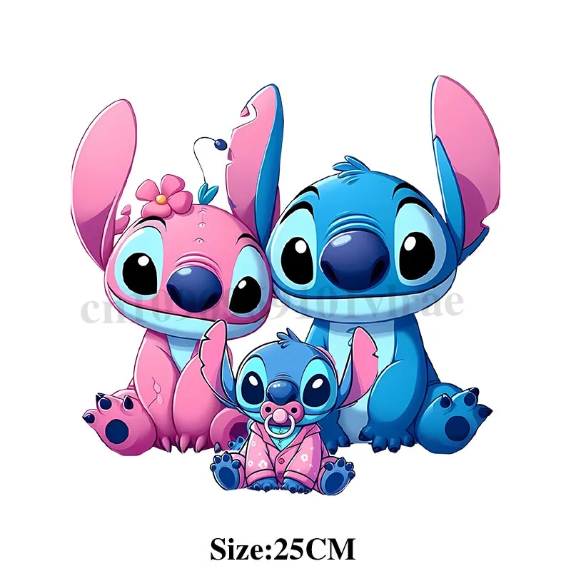 Lilo &amp Stitch автомобильная УФ-наклейка DTF на окна Kawaii Disney украшения автомобильные