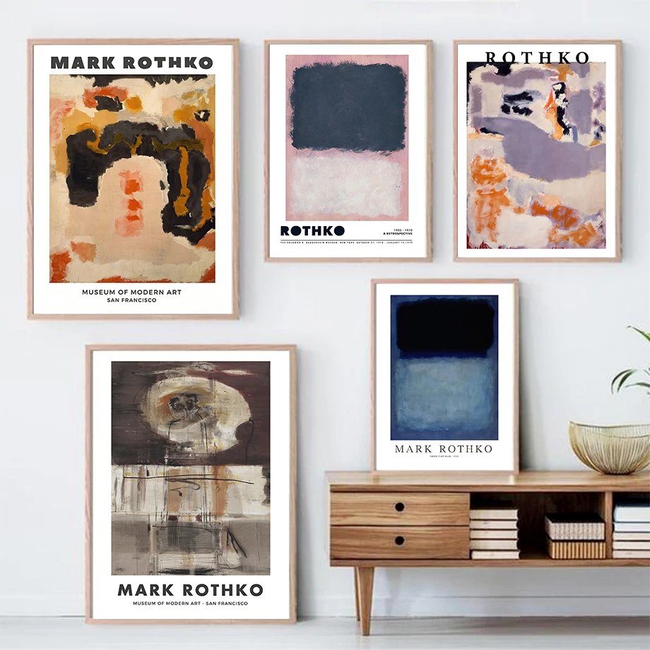 

Colorful Abstract Mark Rothko Red Oil Painting Wall Art Canvas Painting Nordic Posters And Prints Wall Pictures For Living Room