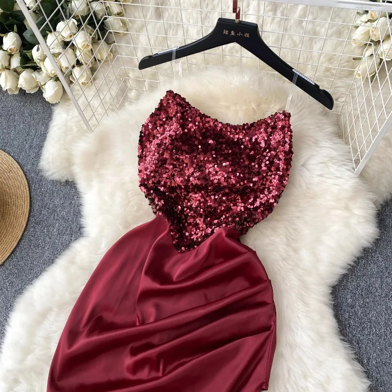 Женское асимметричное платье-комбинация без рукавов винтажное летнее платье с