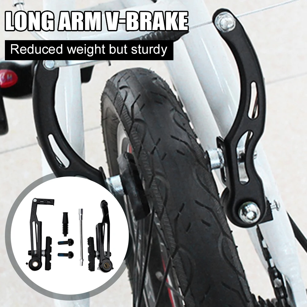 

Bicycle V Brake Set Aluminum Alloy Front/Rear Wheel V Brake Caliper Long Arm Replacement 110mm For Folding Bike 1 Piece