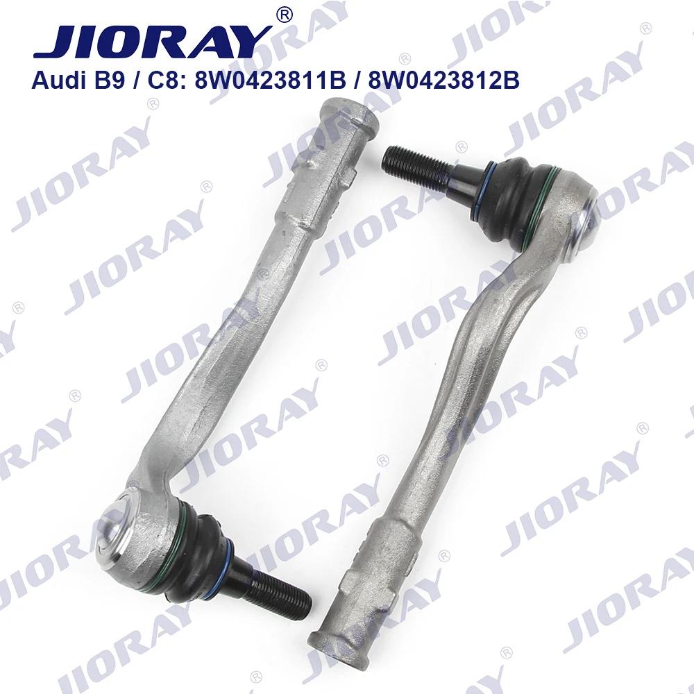 JIORAY Pair Front Axle Outer Steering Tie Rod Ends Ball Joint For Audi A4 B9 8W2 A5 F53 F57 A6 C8 A7 4KA Q5 FYB 8W0423811B