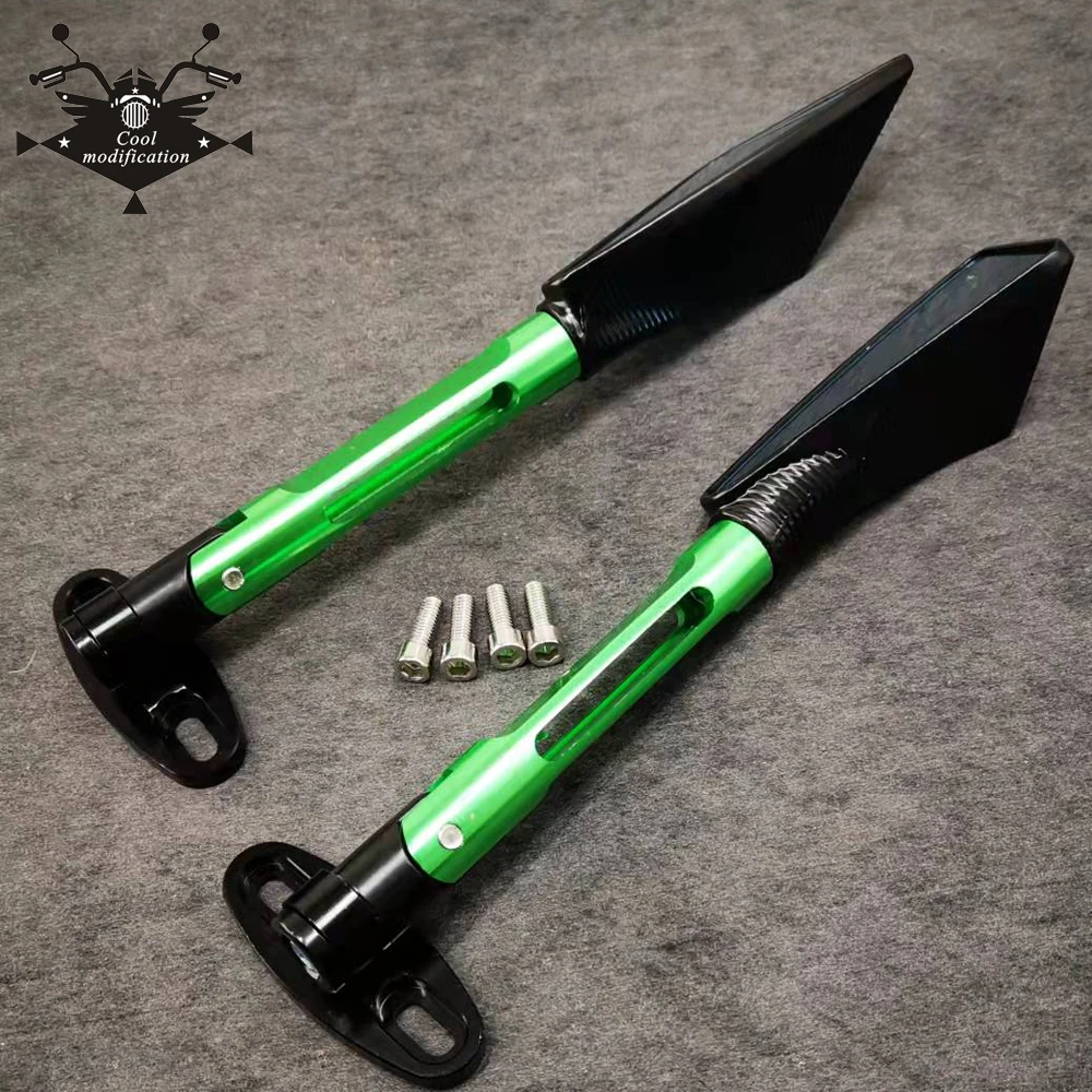 Лазерный Логотип CNC алюминиевые мотоциклетные зеркала заднего вида синее