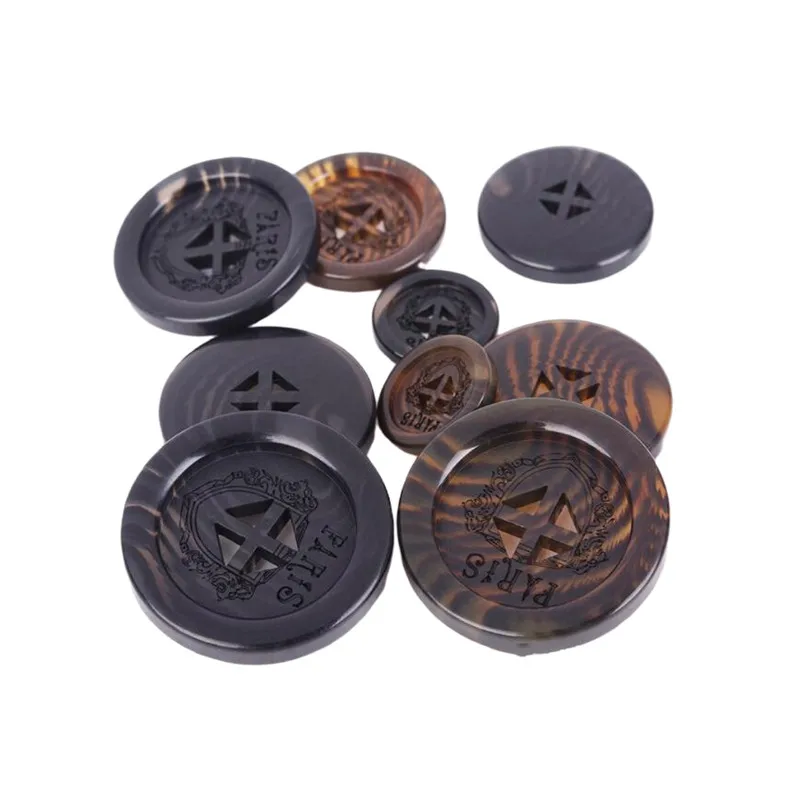 

1lot=10pcs Four-hole DIY sewing accessories black, coffee buttons suit formal wear coat windbreaker fashion buckle