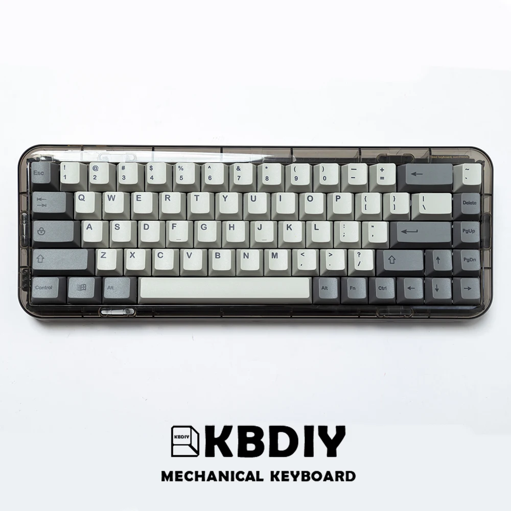 KBDiy 140 Keys/Set Mechanical Gaming Keyboard Keycap PBT Cherry Profile GMK Dark 9009 Keycaps for MX Switches DIY Custom Gray