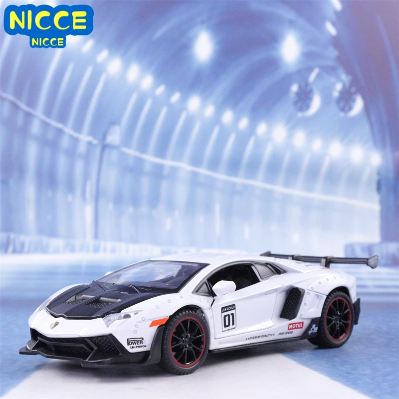 

Nicce 1:32 Lamborghini LP770-4 GTR Car Model Diecast Sound Light Super Racing Lifting Tail Car Toys for Children Gift E62