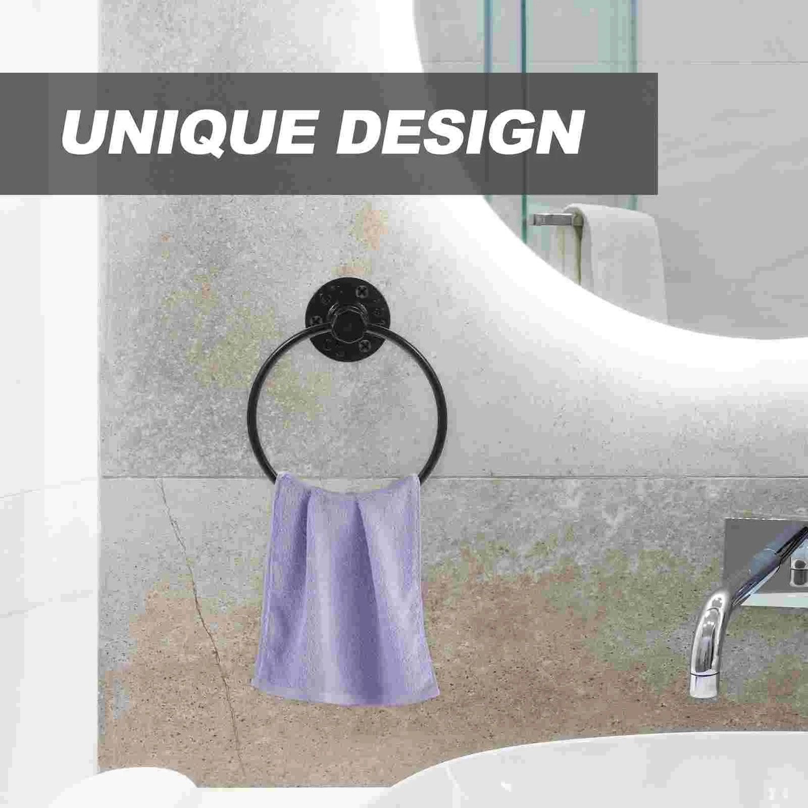 Ретро железное подвесное кольцо держатель для полотенец ванная комната матовые