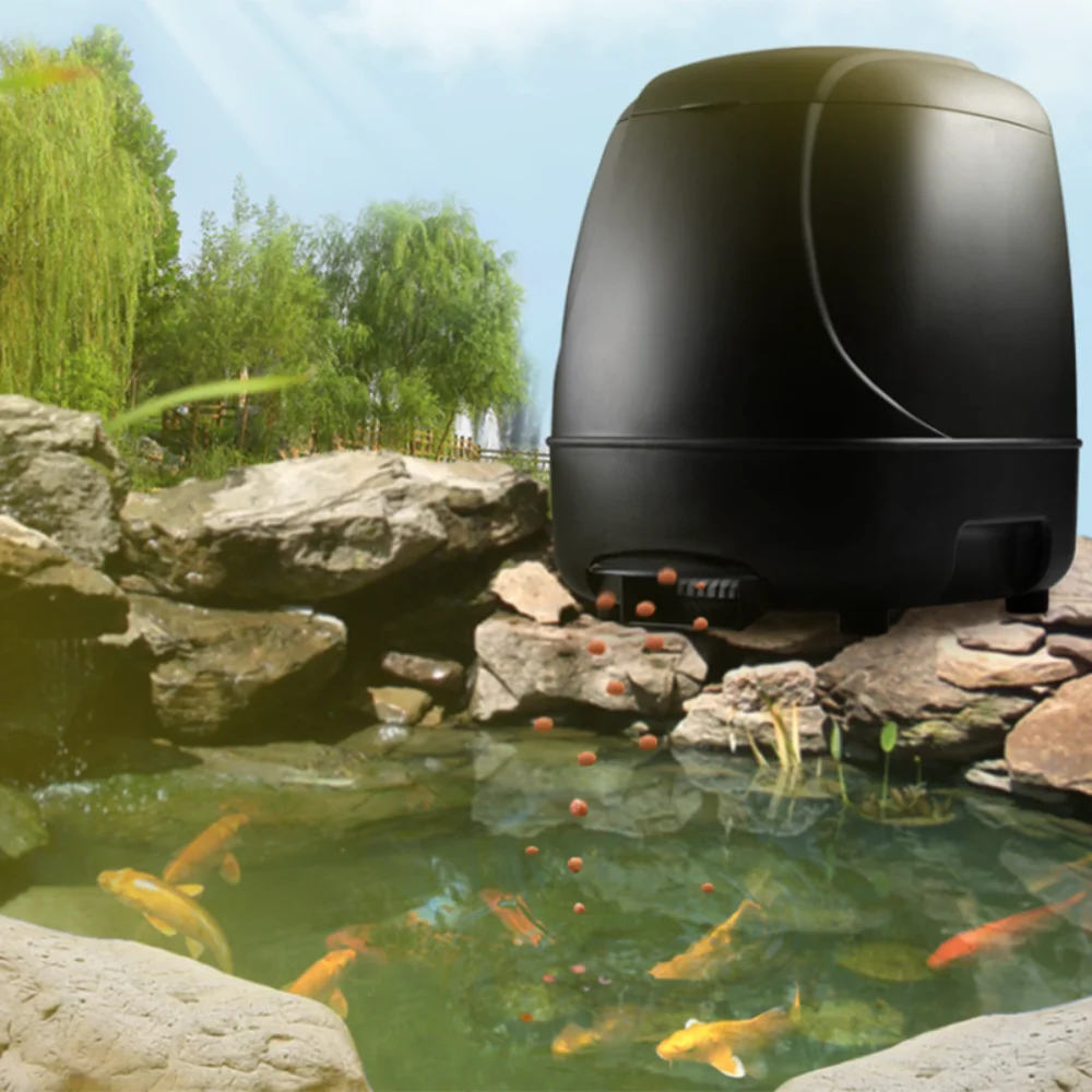 Smart Fully Automatic Feeding Device Fish Timing Large Capacity Outdoor Fish Pond Koi Fish Pond Intelligent Feeding Feed Machine