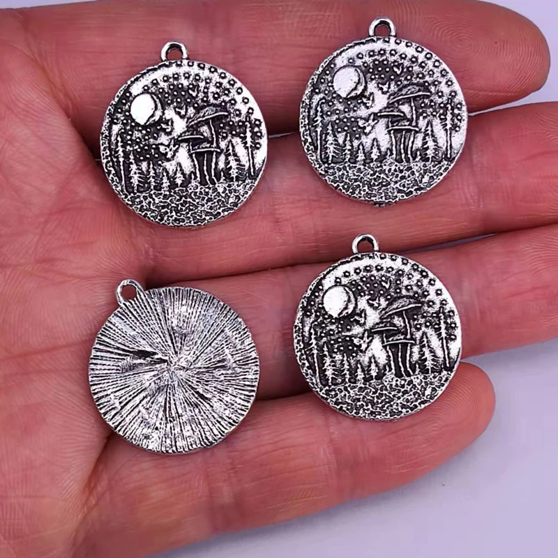 

5pcs 20mm*20mm new star moon Butterfly tree mushroom forest pendant charm fantasy elves fairy charms woodland women DIY women