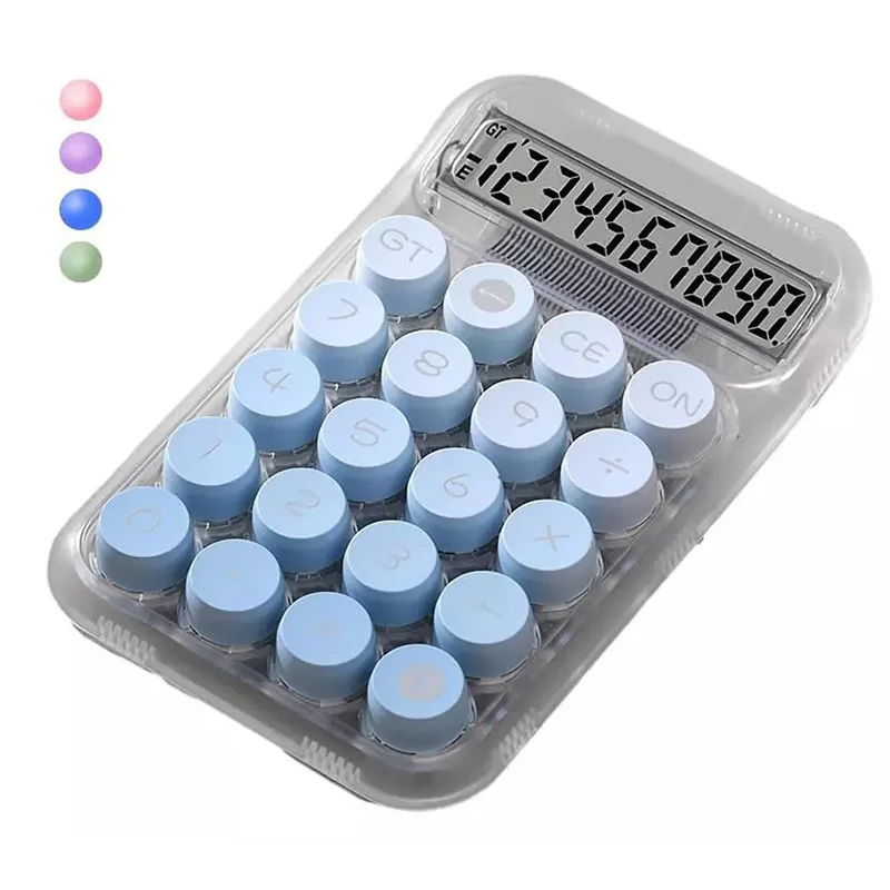 Новый прозрачный градиентный калькулятор с большими кнопками и большим экраном