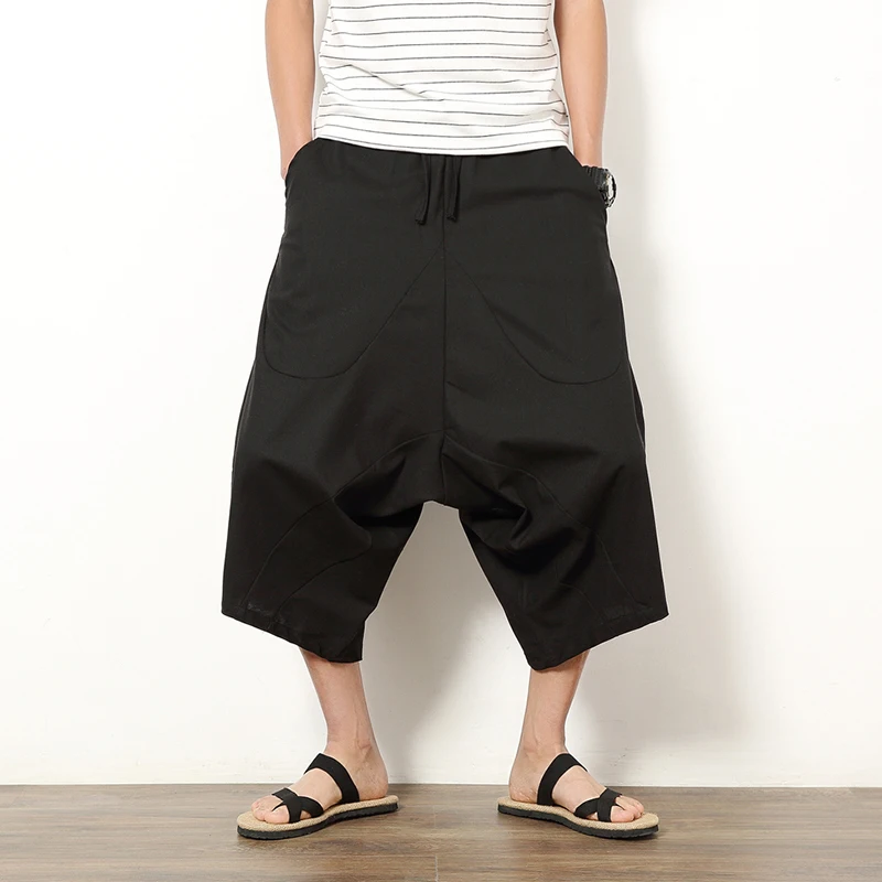 

Baggy Cross Pants Pants Calf-length Man Harem Hop Pants Cotton Korean Men Hip Trousers Streetwear Bloomers Men's Crotch