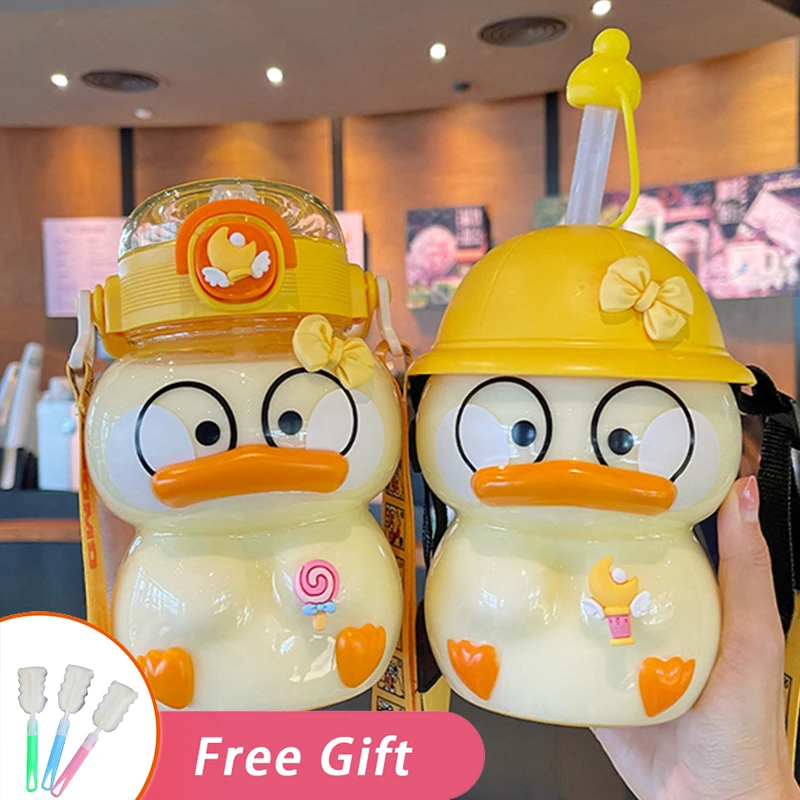 Школьные детские кавайные чашки для напитков мультяшный чайник с уткой