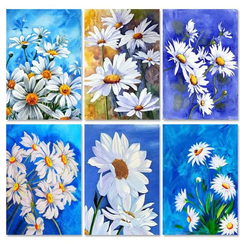 

RUOPOTY Acrylic Painting by numbers Kill time Picture Paint Flowers Painting numbers Wall art PAINTING DECOR