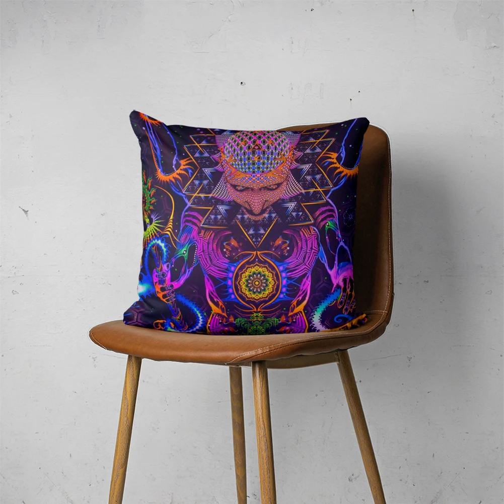 

PSYCHEDELIC PILLOW 028 Customizable Bedroom Bed Sofa Hotel Car Lumbar Pillow Fashion Decorative Cover