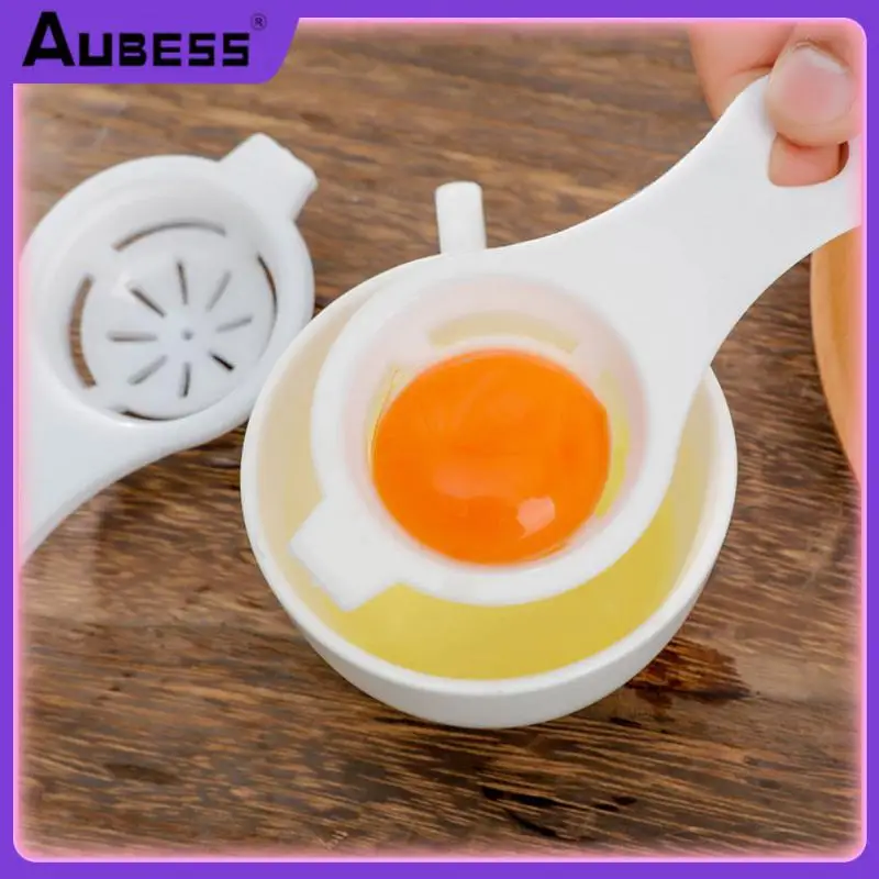 

White Kitchen Baking Egg Filter Household Eggs Tool Convenient Egg Yolk Protein Separator New Mini Plastic Separates Sieve