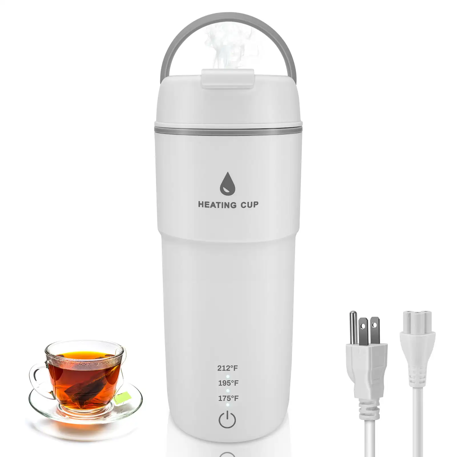 

Portable Kettle, Travel Tea Kettle Water Boiler Small Kettles for Boiling Water, 350ml Stainless Steel Fast Hot Water Maker He