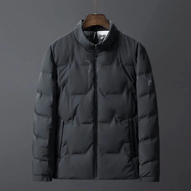 

Новинка 2022, модная осенне-зимняя мужская куртка на утином пуху, светильник кие тонкие зимние куртки, Мужская теплая верхняя одежда с воротни...