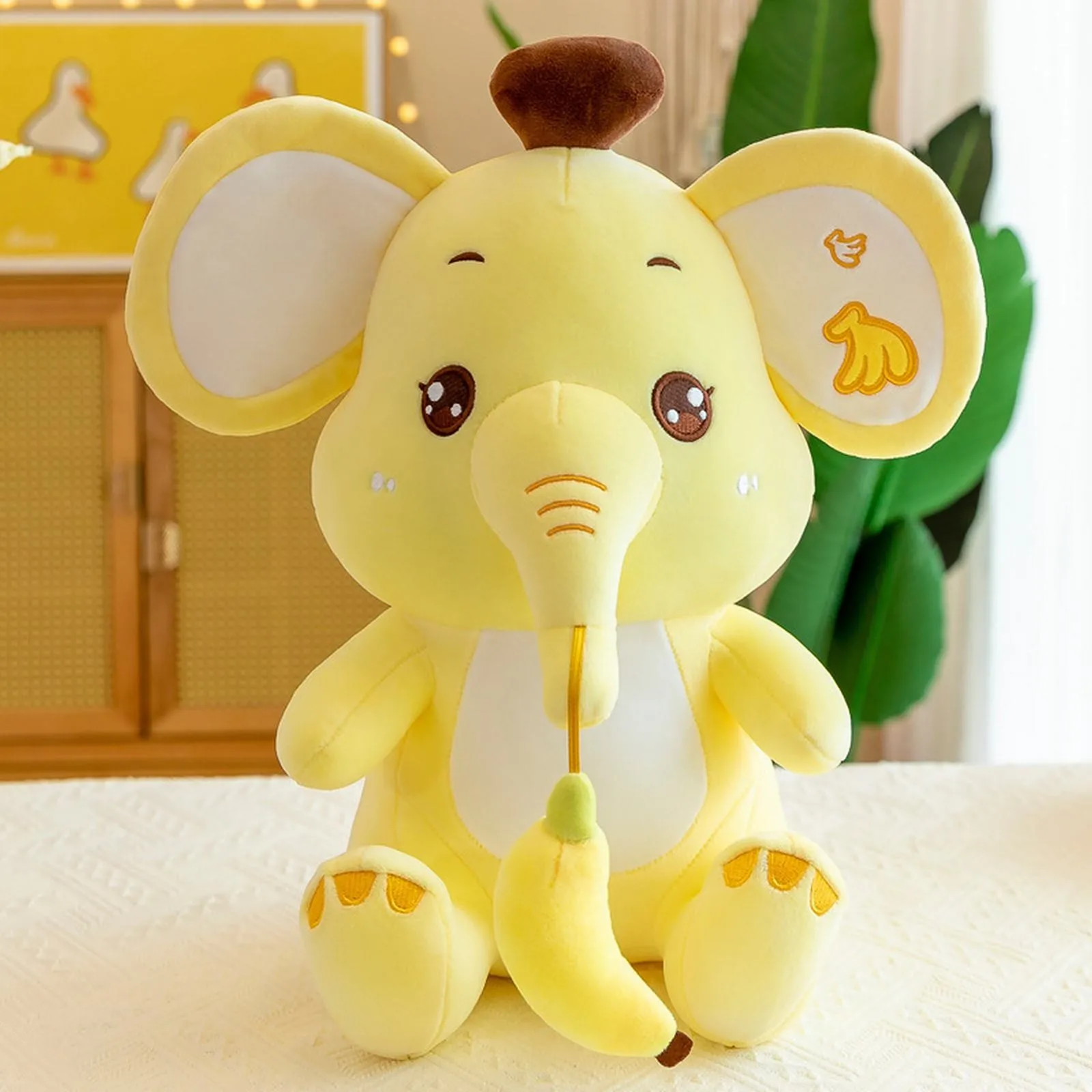 

Baby Animated Stuffed h Elephant Cute Elephant Stuffed Animal Toy Cartoon Banana Baby Elephant h Toy Dean h