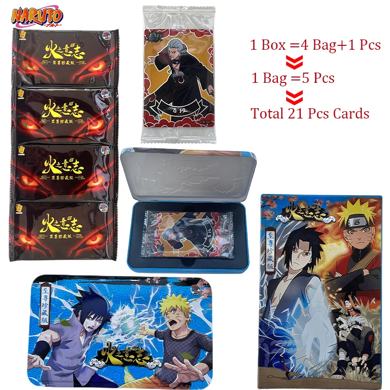 

Naruto Card Fire Will Supreme Edition SSP LR Classic Anime Uzumaki Sasuke Collection Character Cards Children Toys For Kids Gift