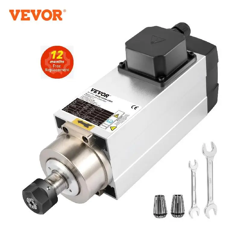 

VEVOR 3KW Air Cooled Spindle Motor 18000R/min 220V ER20 Match with CNC Engraving Milling Drinding Machine Frequency Converter