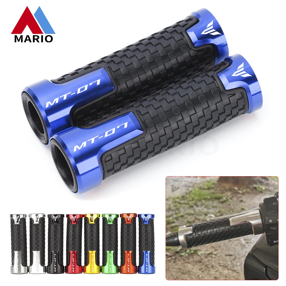 

MT 03 07 09 7/8" Motorcycle Handle Bar Motorbike 22mm Dirt Bike Hand Grips Handlebar For Yamaha MT07 MT03 MT09 2022 Blue Black